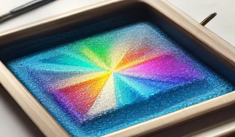 Square resin drills in a tray