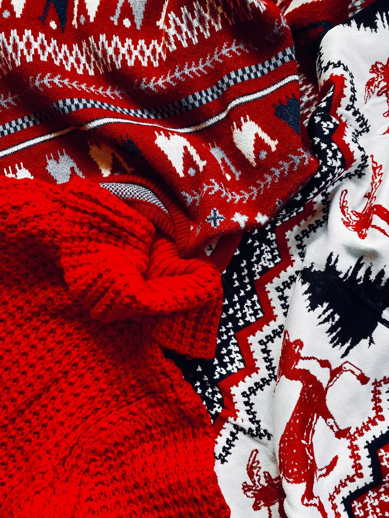 Colorwork knitting: every stitch is one square of the chart